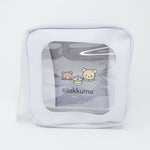Blue Square Clear Window Zipper Pouch - NEW BASIC RILAKKUMA - San-X