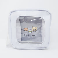 Blue Square Clear Window Zipper Pouch - NEW BASIC RILAKKUMA - San-X