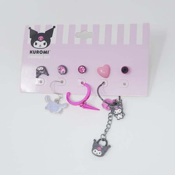 Kuromi Mismatch Icons Earrings - Sanrio