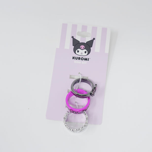 Kuromi Flame 3 Pack Ring Set - Sanrio