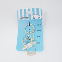 Cinnamoroll Gold Charm Chunky Rings Set - Sanrio