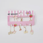 My Melody Strawberry Mismatch Earrings Set - Sanrio