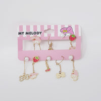 My Melody Strawberry Mismatch Earrings Set - Sanrio