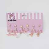 My Melody Crystal Charm Hoops Earrings - Sanrio