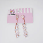 My Melody Rose Gold Front Back Earrings - Sanrio