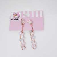 My Melody Rose Gold Front Back Earrings - Sanrio