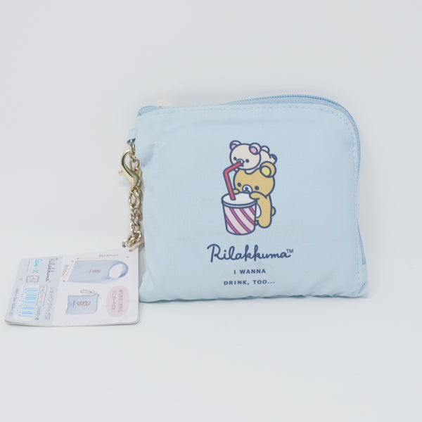 2021 Drink Pattern Reusable Tote Bag and Keychain Case - Rilakkuma - San-X