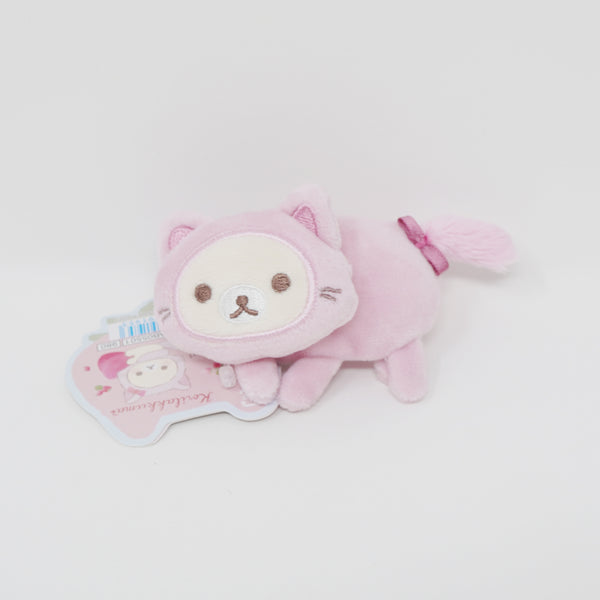 2021 Pink Cat Korilakkuma Pin Badge Plush - Korilakkuma & Strawberry Cat Theme Rilakkuma - San-X