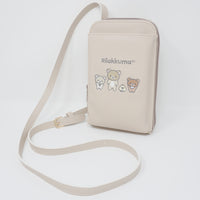 (No Tags) 2024 Beige Rilakkuma Crossbody Phone Pouch - San-X