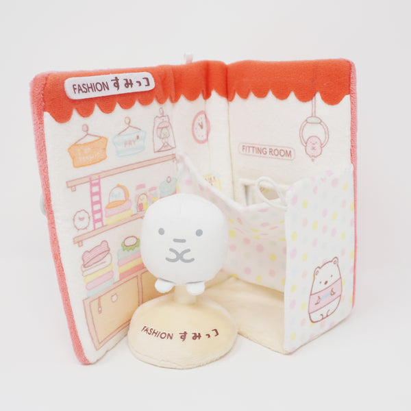 (No Tags) 2018 Sumikkogurashi Clothes Shop Fitting Room Book Tenori Playset - Shirokuma's Handmade Plush Theme - San-X