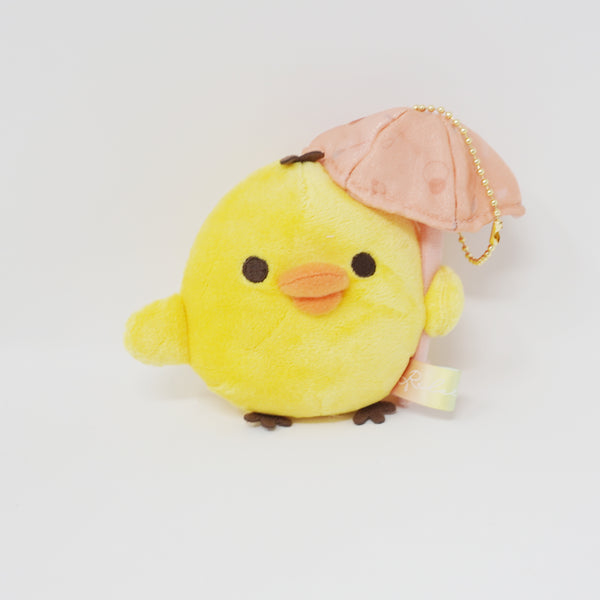 2025 Kiiroitori with Umbrella Plush Keychain - Rainy Sunny Days Rilakkuma - San-X
