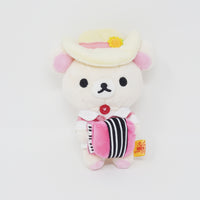 (No Tags) 2017 Korilakkuma Accordian Plush Keychain - Tower Records x Rilakkuma - San-X
