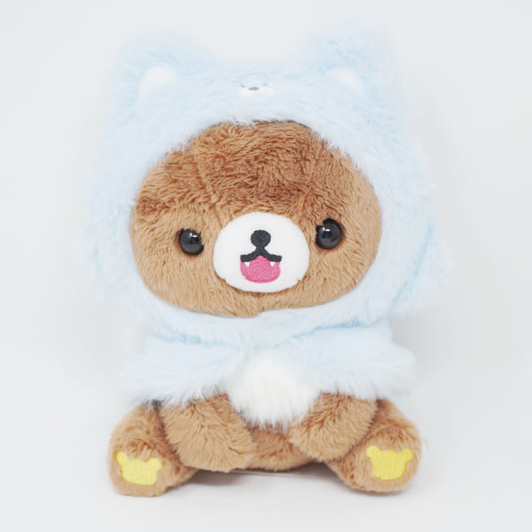 2024 Chairoikoguma in Blue Wolf Outfit Plush - Aokogu's Sleepover Rilakkuma - San-X