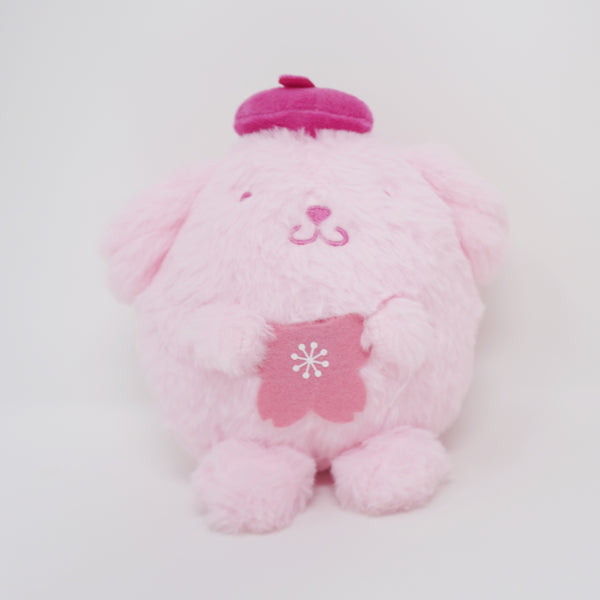 (No Tags) Pompompurin Cherry Blossom Pink Sakura Plush - Sanrio