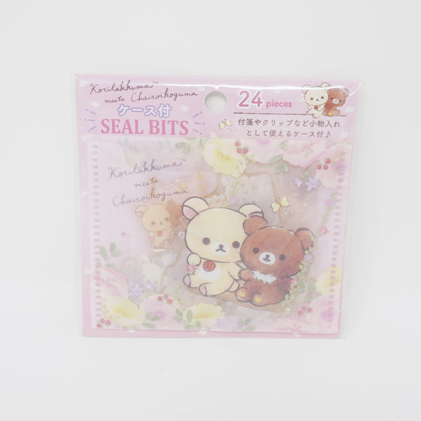2019 Pink Seal Flakes with Case - Korilakkuma Meets Chairoikoguma - Rilakkuma - San-X