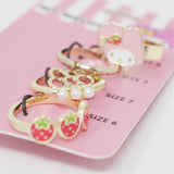 My Melody Heart Strawberry Ring Set - Sanrio