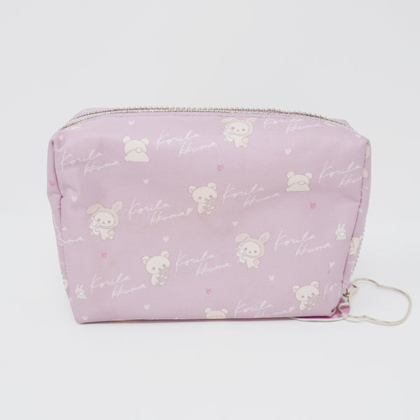 2020 Korilakkuma Bunny Zipper Cosmetic Pouch - Korilakkuma and Rabbit Tea Time Theme - Rilakkuma - San-X