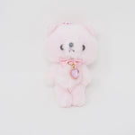 Fluffy Bear Plush Keychain October Pink Tourmaline - Happy Birth Color Heart - Yell Japan