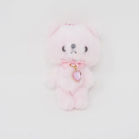 Fluffy Bear Plush Keychain October Pink Tourmaline - Happy Birth Color Heart - Yell Japan
