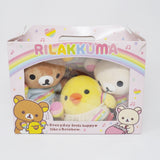 2010 Rilakkuma, Korilakkuma & Kiiroitori Box Set Rainbow Shirt Plush - Rainbow Ice Cream Theme - San-X