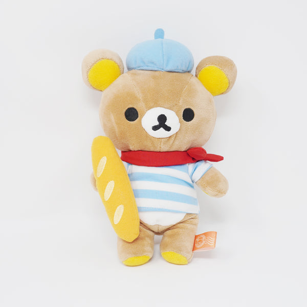 (No Tags) 2010 Rilakkuma with Baguette Plush - Bonjour Series - San-X