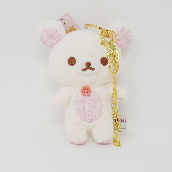 2024 Korilakkuma Pink Plaid Plush Keychain - Lovely Home Theme Rilakkuma - San-X
