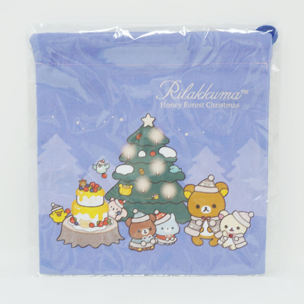 2025 Honey Forest Christmas Drawstring Pouch - Rilakkuma Store Limited - San-X