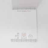 Plaid Petit Kuma Bear Life Mini Notepad - Kamio Japan