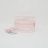 Pink Round Collector Clear Pouch with Carabiner Keychain