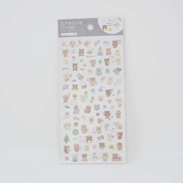 Kuma Bear Masking Schedule Planner Stickers – Mary Bear