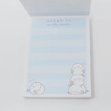 Snow Birds Stack Shimaenaga Mini Notepad - Kamio Japan