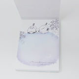 Shimaenaga Snow Birds Moon Mini Notepad - Crux Japan