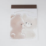 Fluffy Kuma Bear Hug Mini Notepad - Crux Japan