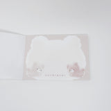 Fluffy Kuma Bear Hug Mini Notepad - Crux Japan