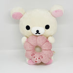 2025 Korilakkuma with Strawberry Ring Donut Tenori Plush - Rilakkuma x Mister Donut - San-X