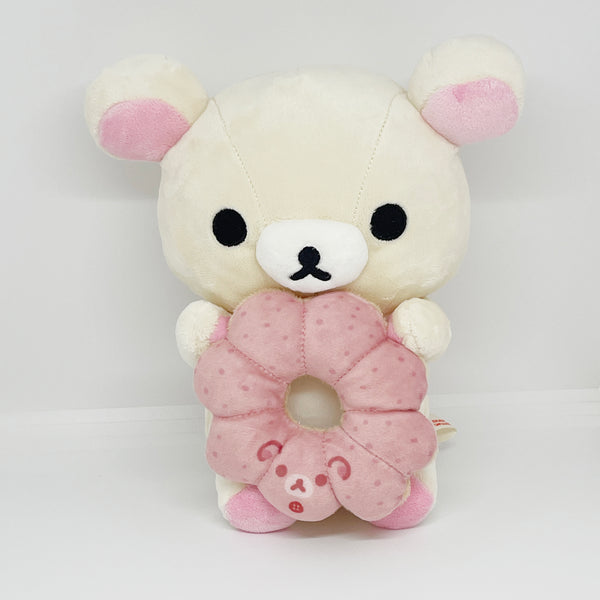 2025 Korilakkuma with Strawberry Ring Donut Tenori Plush - Rilakkuma x Mister Donut - San-X