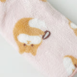 Pink Hamster Print Fluffy Face Towel