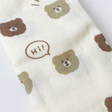 Yellow Hello Bear Pile Face Towel