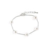 Pearl Flower Silver Bracelet