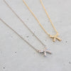 Silver Ribbon Motif Necklace