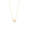 Gold Ribbon Motif Necklace