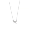 Silver Ribbon Motif Necklace