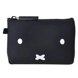 Small Face Miffy Zipper Pouch - NUU-Oval Dick Bruna (Black) - Japan P+G DESIGN
