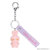 Fluffy the Bunny Cotton Friends Rubber Mascot Keychain