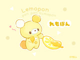 Yellow Lemon-pon Bear Plush Keychain - Pon Pon Kumapon Yell Japan