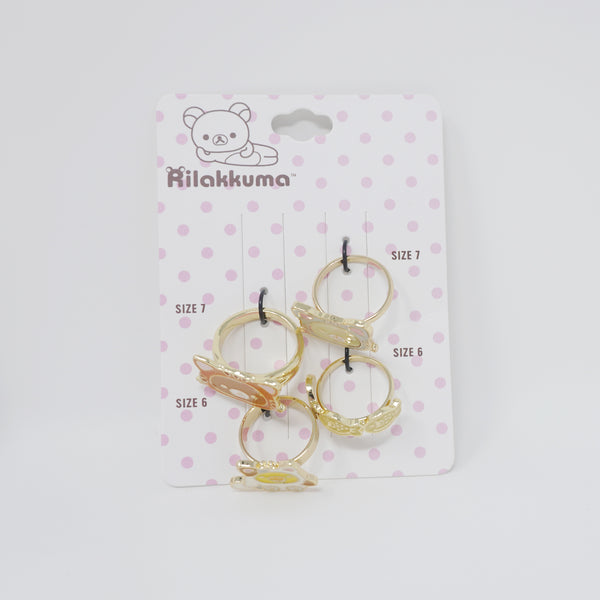2021 Rilakkuma Bear Cat Ring Set - Neko Rilakkuma San-X