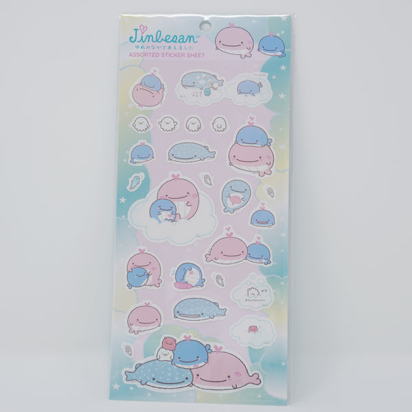Jinbesan Kokujira & Mom Stickers Sheet B. Blue - San-X