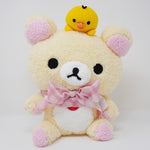(No Tags) Big Korilakkuma & Kiiroitori Fuzzy Prize Plush with Bow - Rilakkuma Prize Toy