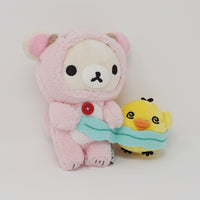 2016 Korilakkuma Pink Otter with Kiiroitori - Lazy Otter Theme Rilakkuma Store Limited - San-X