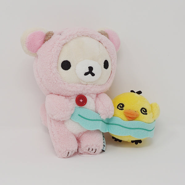 2016 Korilakkuma Pink Otter with Kiiroitori - Lazy Otter Theme Rilakkuma Store Limited - San-X